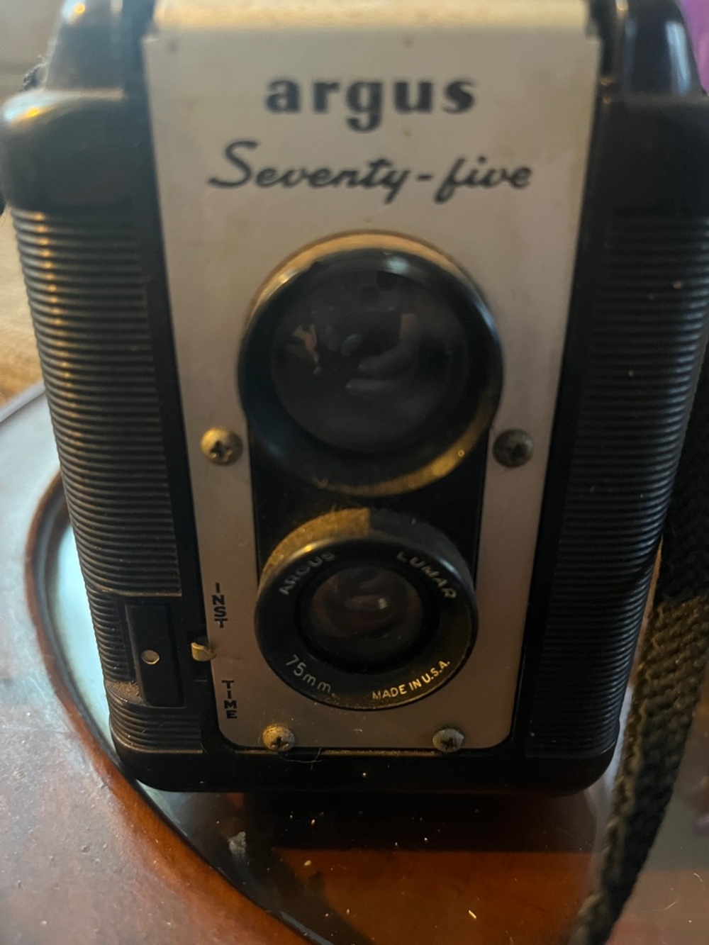 Argus Seventy-Five Twin-Lens Box Camera - Black & Silver